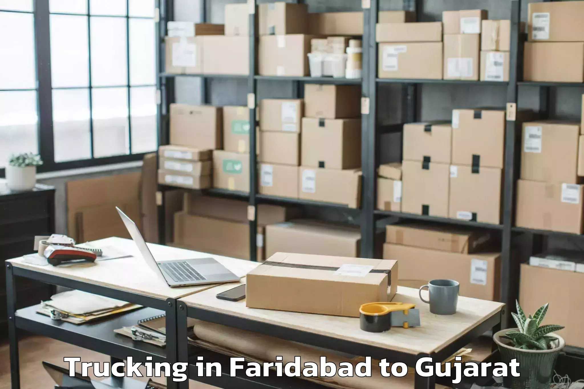 Book Your Faridabad to Gusar Trucking Today